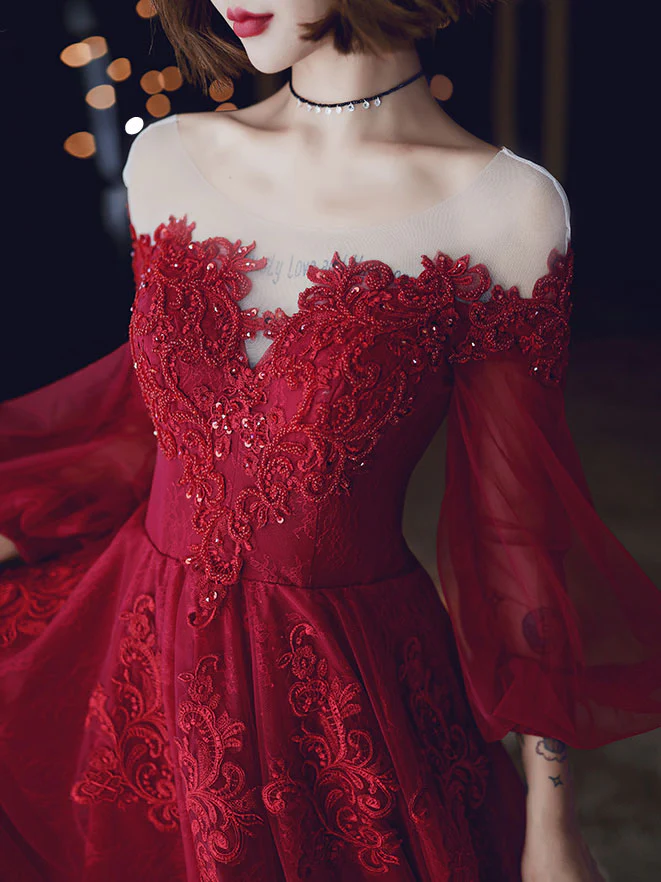 Dark Red Dress