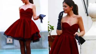 Dark Red Dress