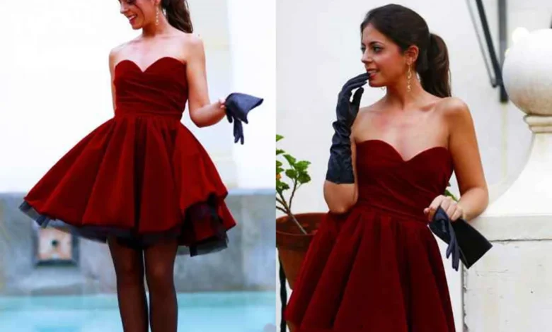 Dark Red Dress