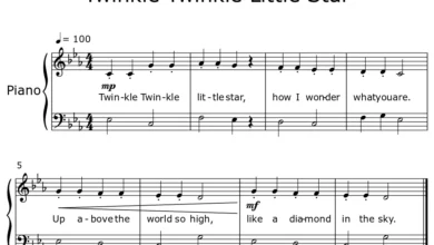 Piano Keys Twinkle Twinkle Little Star